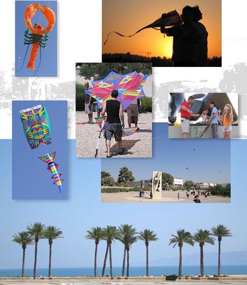 Flying kites in Jerusalem