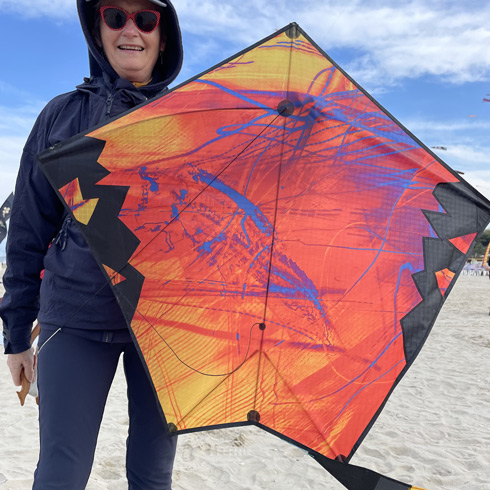 Sky dancer kite dye sub printed