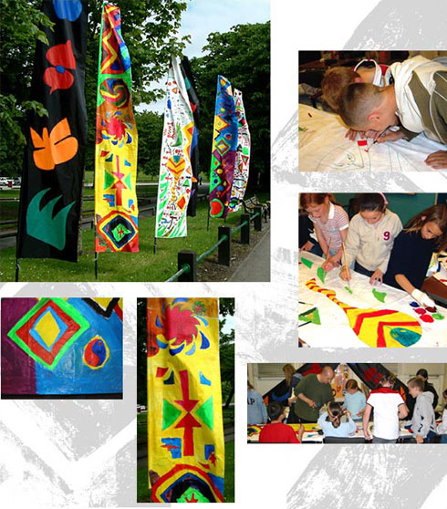 Moor Nook banner making workshops